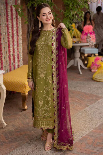 Asim Jofa Luxury Summer Collection 2K25 - 3PC Lawn Suit with Heavy Embroidered Front & Dupatta