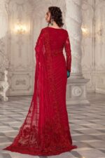 Maria B Exclusive Heavy Embroidered Net Saree with Silk Petti Coat - 2024 Collection