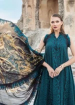 Maria B Lawn 3PC Suit - Embroidered Patches with Digital Chiffon Dupatta (90/88)
