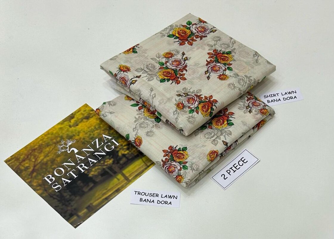 Bonanza Brand Digital Printed Bana Dora Lawn Shirt and Trouser Set - Premium Summer Collection