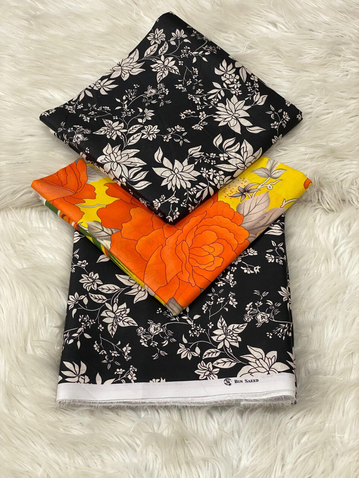 Bin Saeed 2025 Printed Lawn 3PC Suit Collection - Shirt, Voil Dupatta & Dyed Trouser