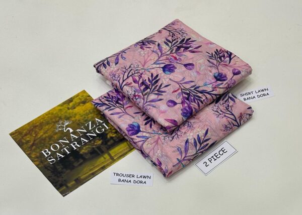 BONANZA Bana Dora Lawn Collection 2025 - Digital Printed Lawn Allover 2 Piece Suit | Sarastore.pk
