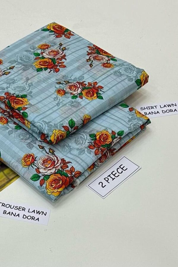 BONANZA Bana Dora Lawn Collection 2025 - Digital Printed Lawn Allover 2 Piece Suit | Sarastore.pk