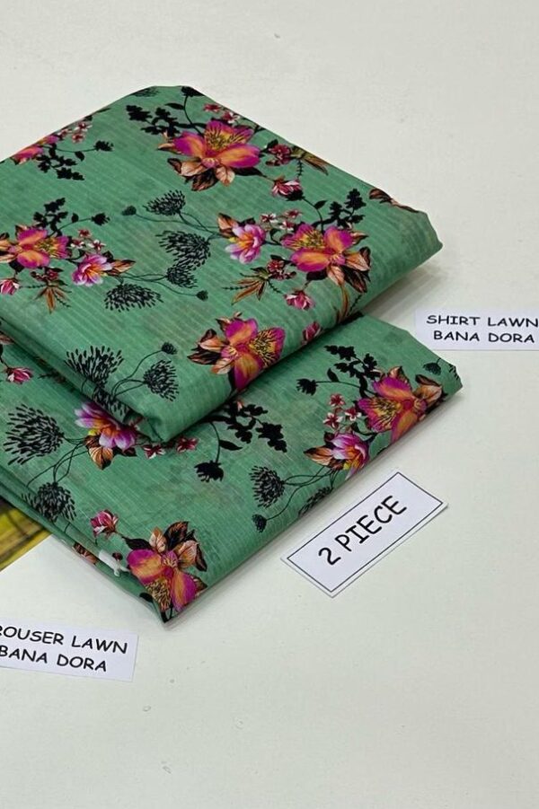 BONANZA Bana Dora Lawn Collection 2025 - Digital Printed Lawn Allover 2 Piece Suit | Sarastore.pk