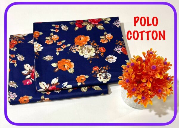 Ladies 2pc Unstitched Perfect for Mid-Summers Micro Polo Cotton 2025 | 05