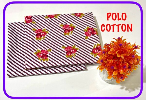 Ladies 2pc Unstitched Perfect for Mid-Summers Micro Polo Cotton 2025 | 08