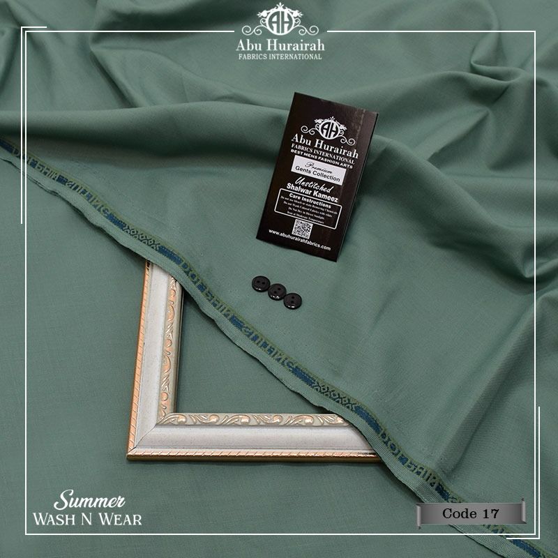 Abu Hurairah Wash & Wear Unstitched Suit Fabric - Summer Collection for Men
