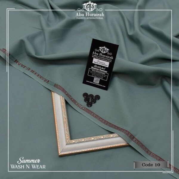 Abu Hurairah Wash & Wear Unstitched Suit Fabric - Summer Collection for Men