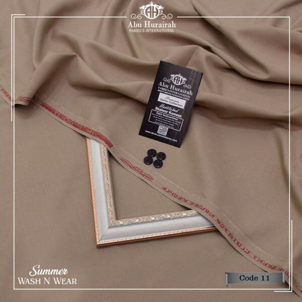 Abu Hurairah Wash & Wear Unstitched Suit Fabric - Summer Collection for Men