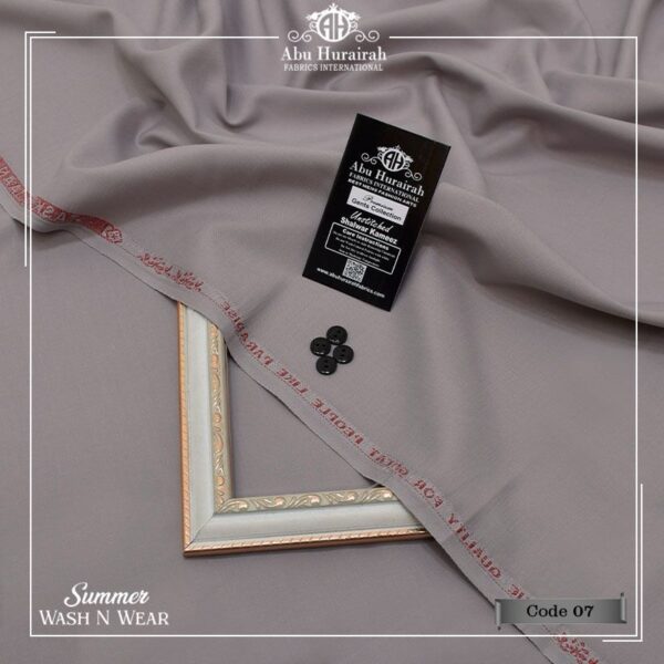 Abu Hurairah Wash & Wear Unstitched Suit Fabric - Summer Collection for Men