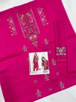 Jazmin Two Piece Lawn Suit with Full Embroidery and Back-Dyed Trouser Patch