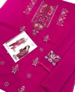 Jazmin Two Piece Lawn Suit with Full Embroidery and Back-Dyed Trouser Patch