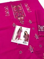 Jazmin Two Piece Lawn Suit with Full Embroidery and Back-Dyed Trouser Patch