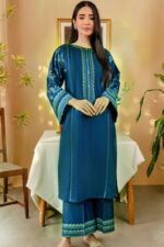 Batik Two Piece Lawn Suit - Full Front Embroidery with Dyed Back & Embroidered Trouser