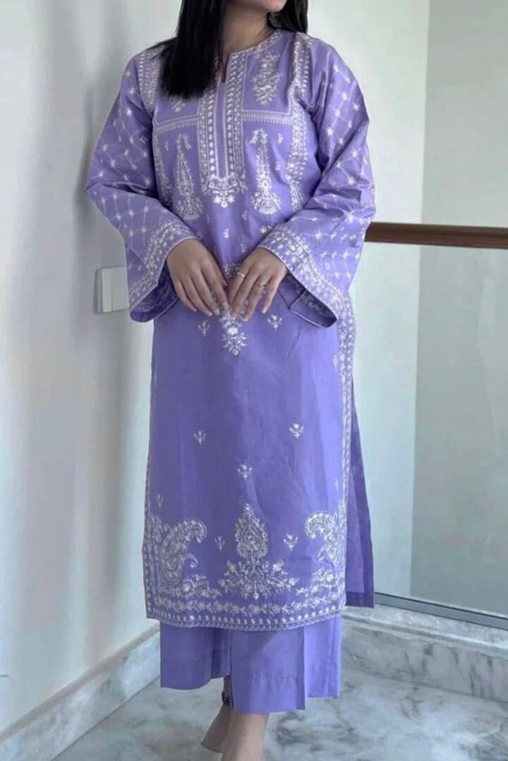 Bareeze Two Piece Lawn Suit - Full Embroidery with Patch Trouser Bareeze Two Piece Lawn Suit - Full Embroidery with Patch Trouser
