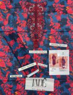 Jade Two Piece Lawn Suit - Patch Front with Printed Detailing