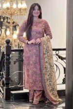 Bin Saeed 2025 Printed Lawn 3PC Suit Collection - Shirt, Voil Dupatta & Dyed Trouser