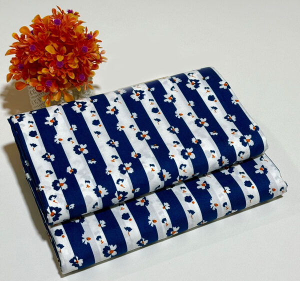 Design 11 – Elegant Beige Mint Cambric Cotton Printed Summer Suit for Women