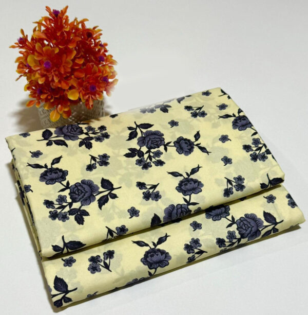 Design 46 – Blush pink digital printed cambric 2PC summer suit for women in Pakistan