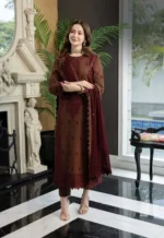 Asim Jofa Premium Dhanak Winter Collection 2025 – Luxury 3PC Embroidered Suit With Wool Shawl
