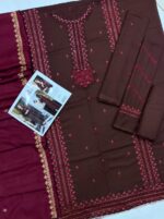 Asim Jofa Premium Dhanak Winter Collection 2025 – Luxury 3PC Embroidered Suit With Wool Shawl