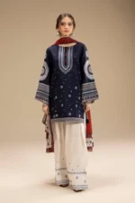 Jazmin Premium Dhanak Embroidered 3PC Suit with Digital Wool Shawl – Winter 2025