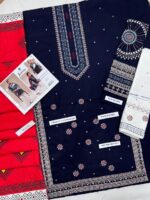 Jazmin Premium Dhanak Embroidered 3PC Suit with Digital Wool Shawl – Winter 2025