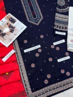 Jazmin Premium Dhanak Embroidered 3PC Suit with Digital Wool Shawl – Winter 2025