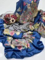 Tie N Die Digital Printed Shamooz Silk 3PC with Silk Dupatta