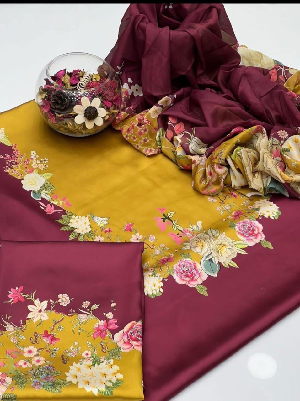 New Arrival Tie N Die Digital Printed 3PC Shamooz Silk Suit - 04 New Arrival Tie N Die Digital Printed Shamooz Silk Suit 3PC