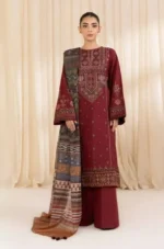 Sapphire Premium Dhanak With Digital Wool Shawl 2025 – Luxury Heavy Embroidered Winter Suit