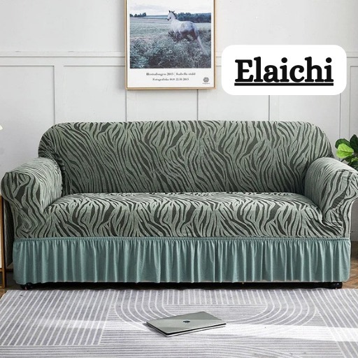 ZEBRA Style Jersey & Velvet Sofa Covers in Elaichi color for modern sofa protection.