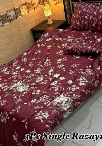 3PC Vicky Razayi Set 2025 Mix Cotton Bedding for Single Bed