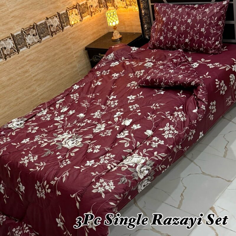 3PC Vicky Razayi Set 2025 Mix Cotton Bedding for Single Bed