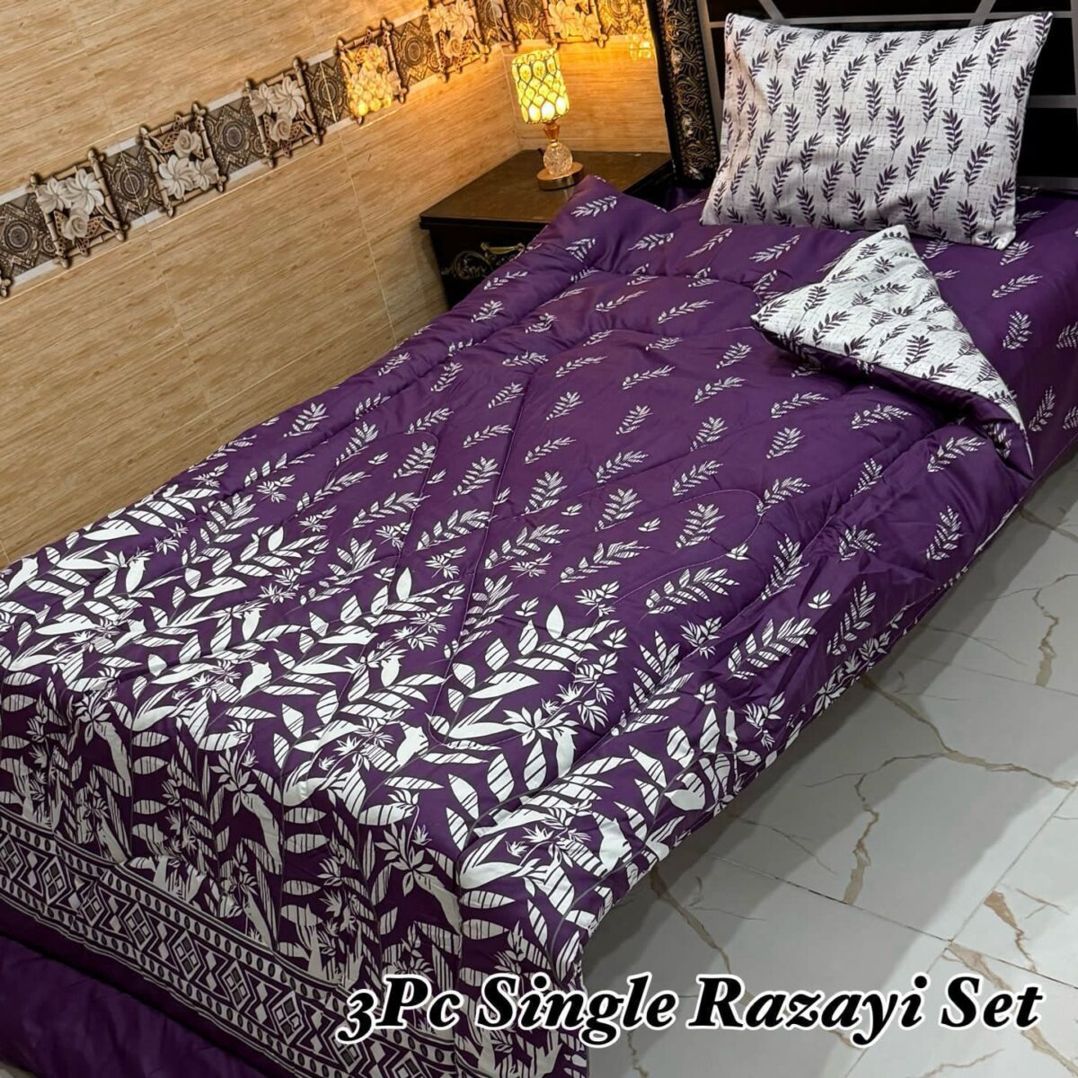 3PC Single Vicky Razayi Set 2025 Mix Cotton Bedding with Pillow Cover