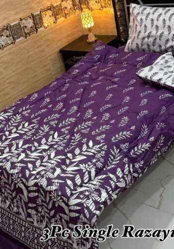 3PC Single Vicky Razayi Set 2025 Mix Cotton Bedding with Pillow Cover