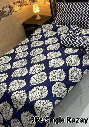 3PC Single Vicky Razayi Set 2025 with Mix Cotton Fabric and 500 GSM Filling