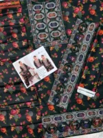 Aneela’s 3pcs Winter Linen Suit with embroidery, digital prints & dupatta, 2025 collection