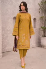 Jazmin 3 Piece Unstitched Embroidered Dhanak Suit – Winter 2025 Collection by sarastore.pk