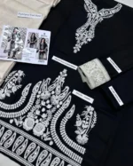 Jazmin Premium Dhanak 3 Piece Unstitched Embroidered Suit – Winter 2025 Collection by sarastore.pk