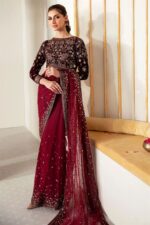 Jazmin Saree Collection available at sarastore.pk featuring velvet, net, and satin silk fabrics for weddings and festive events