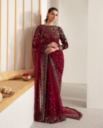 Jazmin Saree Collection available at sarastore.pk featuring velvet, net, and satin silk fabrics for weddings and festive events