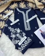 Sapphire Premium Dhanak 3 Piece Unstitched Embroidered Suit – Winter 2025 Collection by sarastore.pk