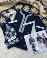 Sapphire Premium Dhanak 3 Piece Unstitched Embroidered Suit – Winter 2025 Collection by sarastore.pk