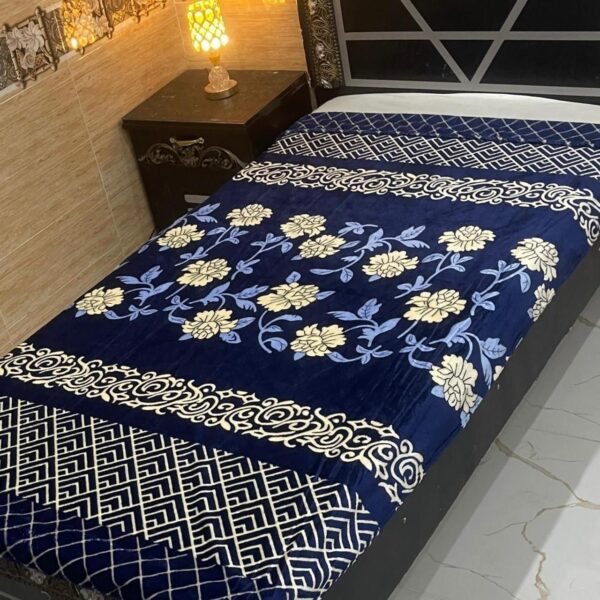 Single Bed Soft Fleece Printed AC Blanket – Winter 2025 Home Collection | Code: SS-SAC-16