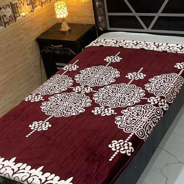 Single Bed Soft Fleece Printed AC Blanket – Winter 2025 Home Collection | Code: SS-SAC-02