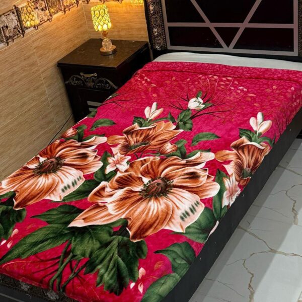 Single Bed Soft Fleece Printed AC Blanket – Winter 2025 Home Collection | Code: SS-SAC-06