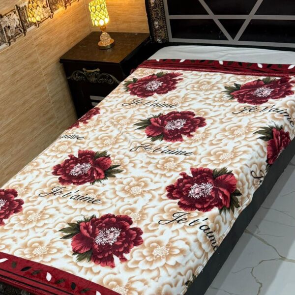 Single Bed Soft Fleece Printed AC Blanket – Winter 2025 Home Collection | Code: SS-SAC-07