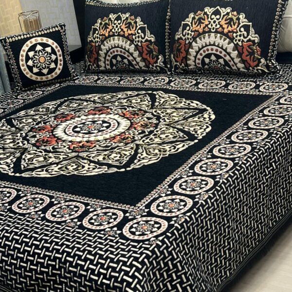 Velvet-Jacquard-King-Size-4pc-Bedsheet-Set – Winter 2025 Code: S.S-Vel04-19