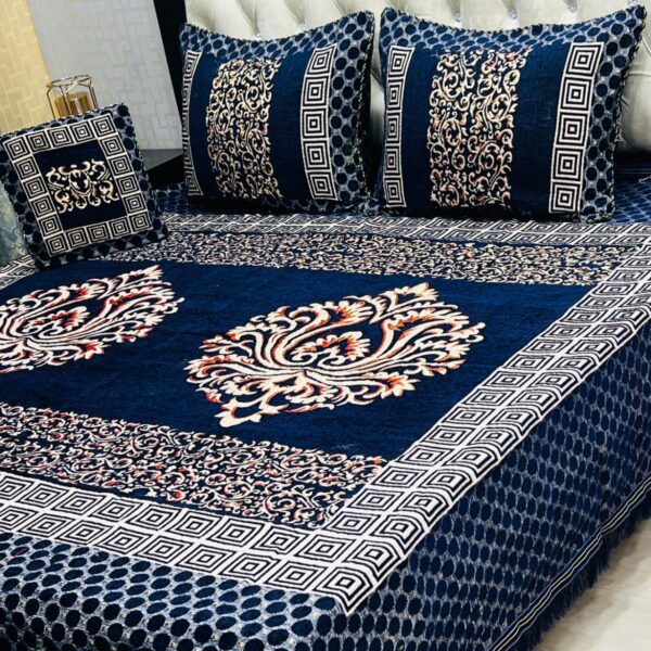 Velvet-Jacquard-King-Size-4pc-Bedsheet-Set – Winter 2025 Code: S.S-Vel04-21